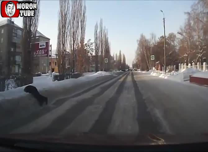 Video :A driver records a man who is obviously intoxicated doing a massive faceplant